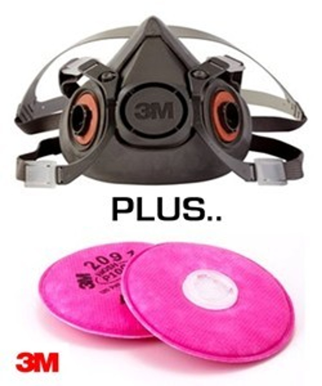 3M Half Face Respirator Mask And Two P100 Filters